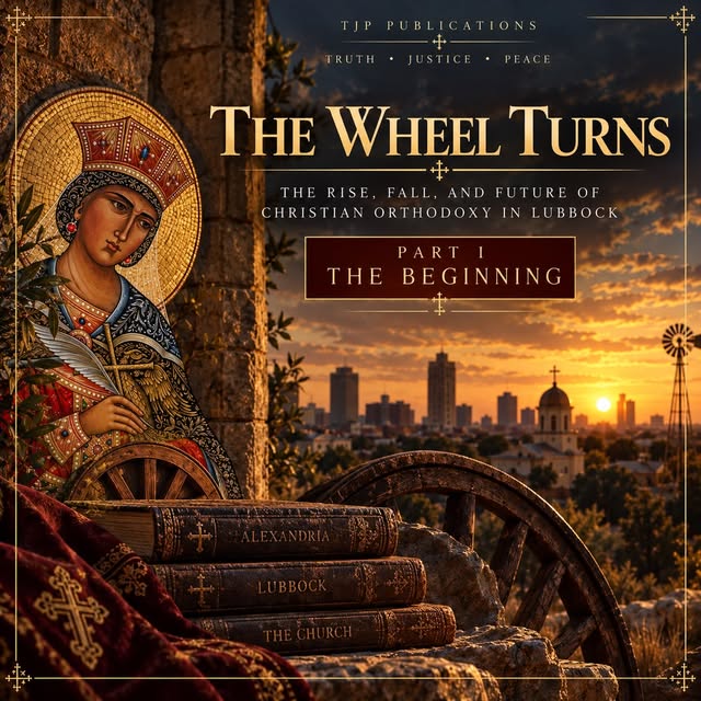 TJP Publications cover artwork for The Wheel Turns — Part One